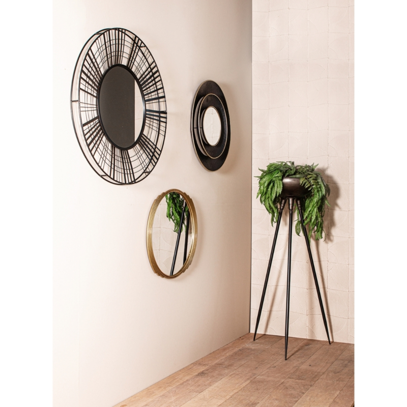 PTMD spiegel Indivo metaal zwart 90 cm