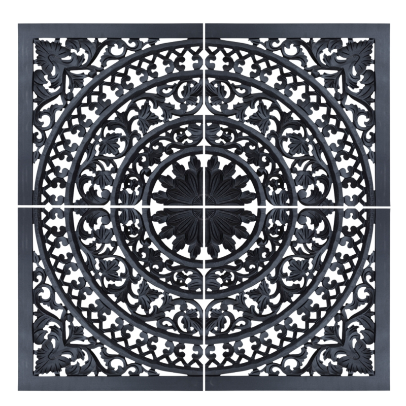 PTMD wandpaneel Akoulina zwart 120 cm 4 stuks