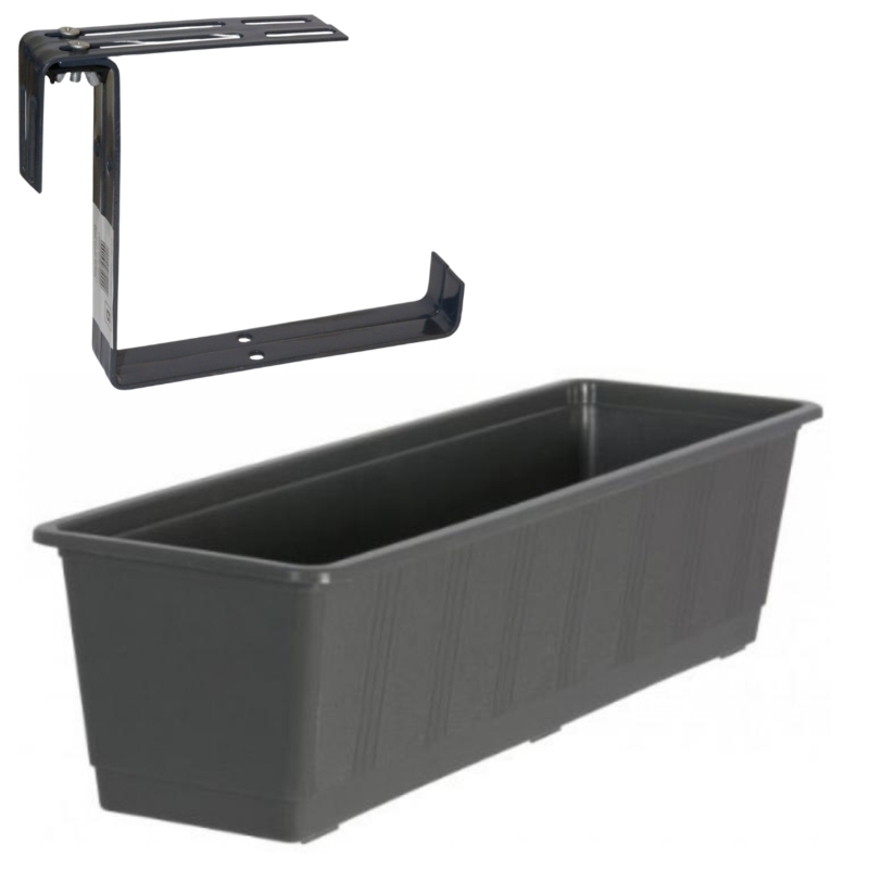 Geli bloembakbeugels grijs 20 cm set van 2