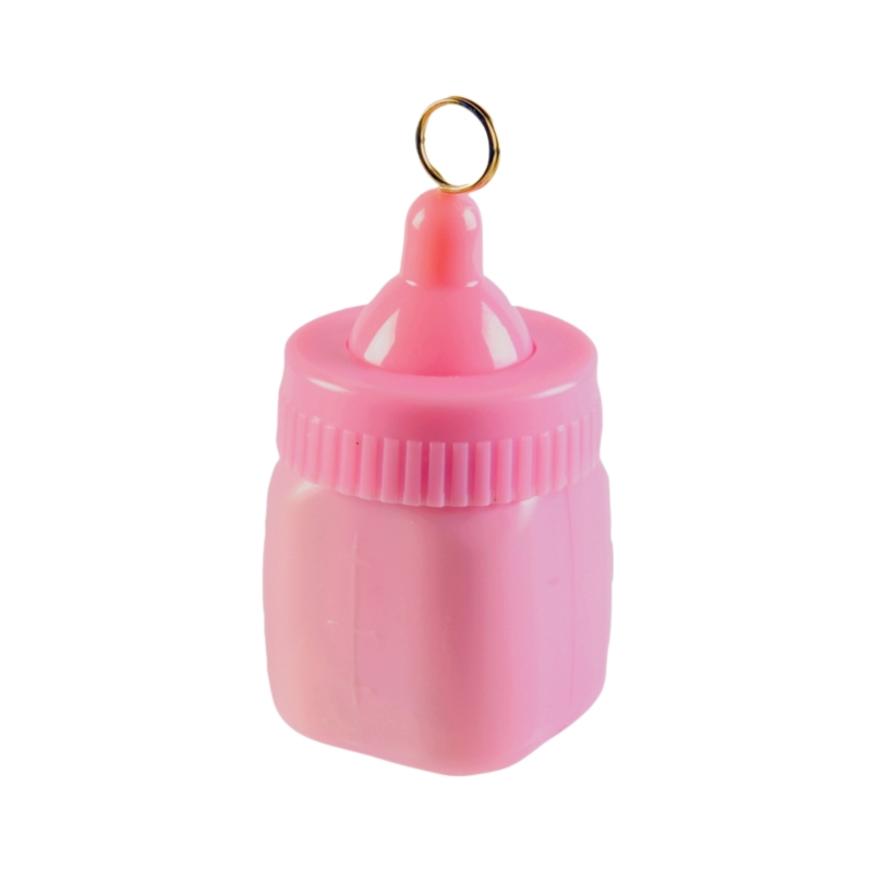 Ballongewicht Babyfles roze 9 cm