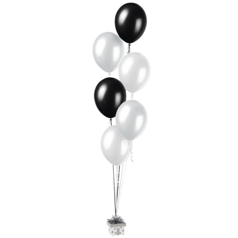 Ballongewicht Cadeau zilverkleurig 8 cm