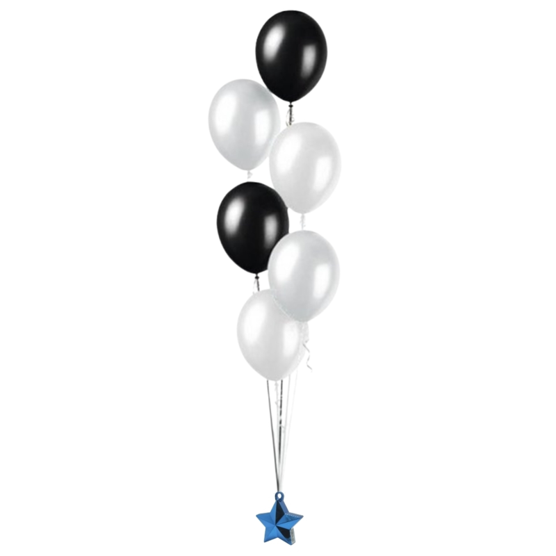 Ballongewicht Ster blauw 10 cm