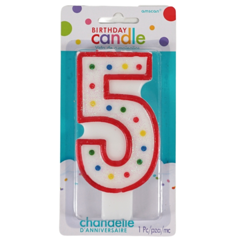 Cijferkaars 5 jaar 13,5 cm