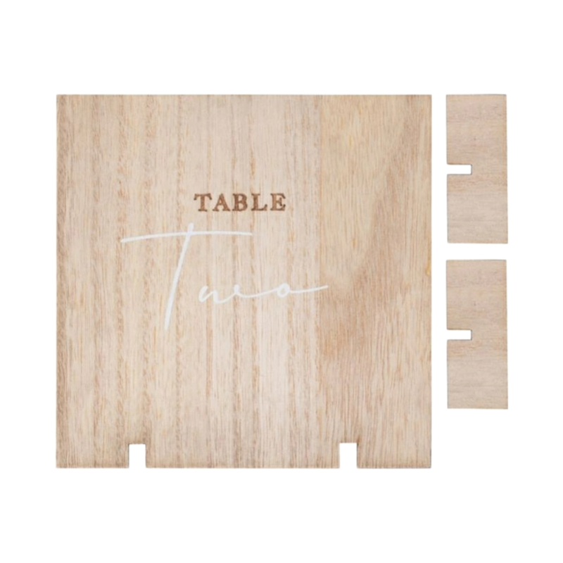 Ginger Ray tafelnummer decoratie Bruiloft hout 12 stuks