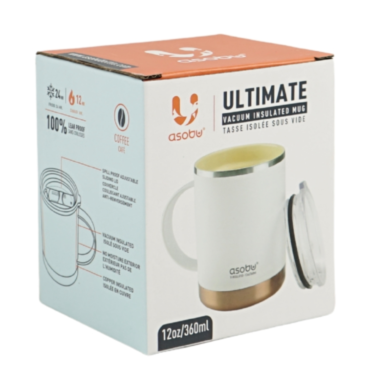 Asobu thermo koffiebeker wit 360 ml