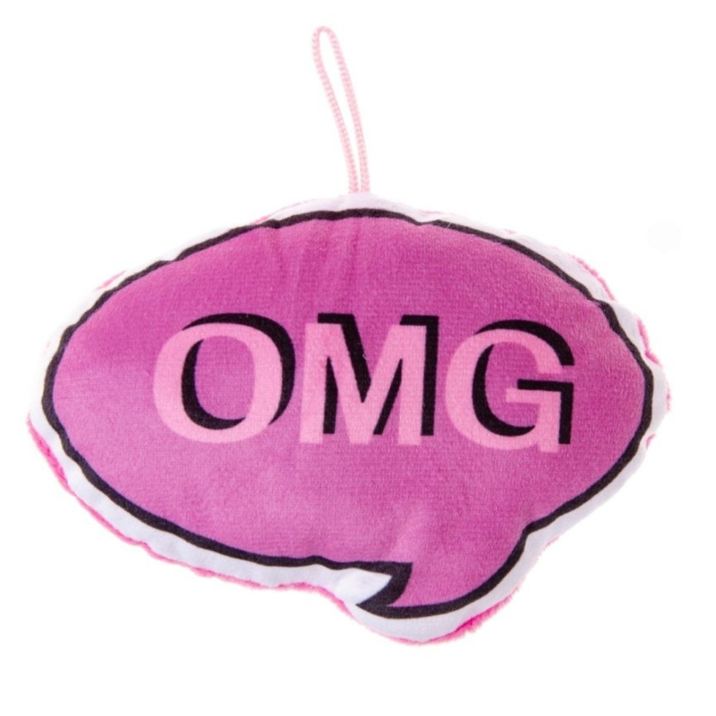 Anhänger Plüsch-Textballon 15 cm 12  sortiert