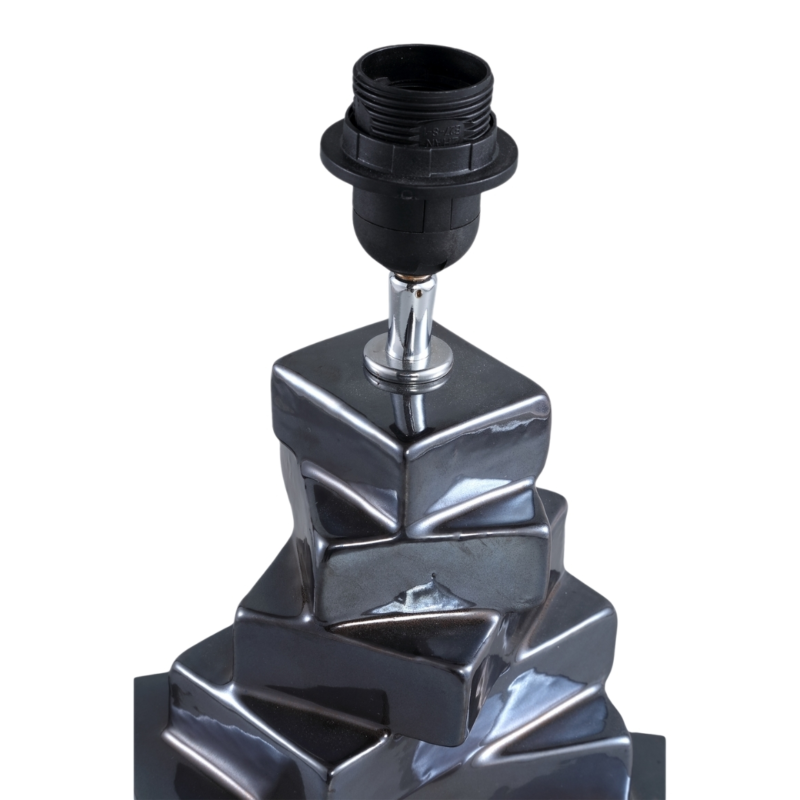 PTMD tafellamp Rellis EU-stekker grijs 38 cm