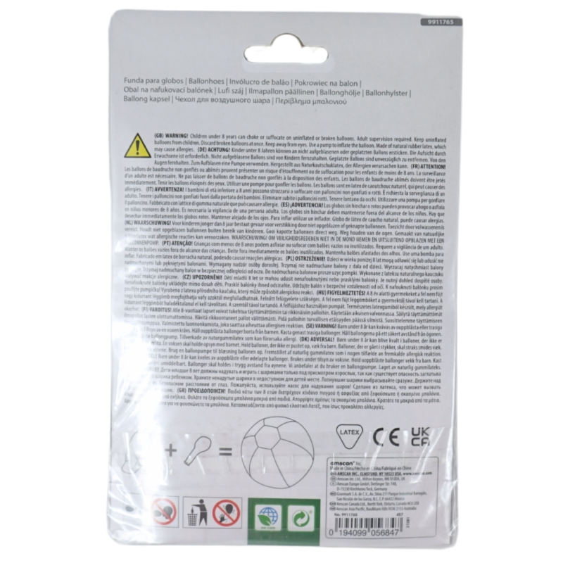 Ballonhoes met 3 ballonnen voetbal groen 23 cm