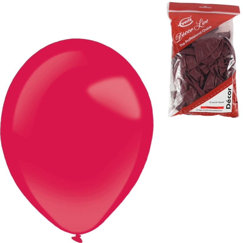 Everts ballonnen Decor Fashion Berry 35 cm 50 stuks