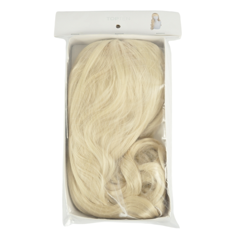 Pruik lang golvend blond one size