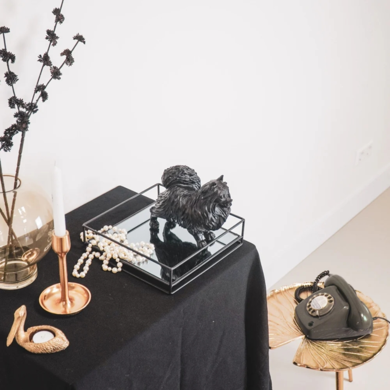 Housevitamin Figur Pomeranian Dog schwarz 23 cm