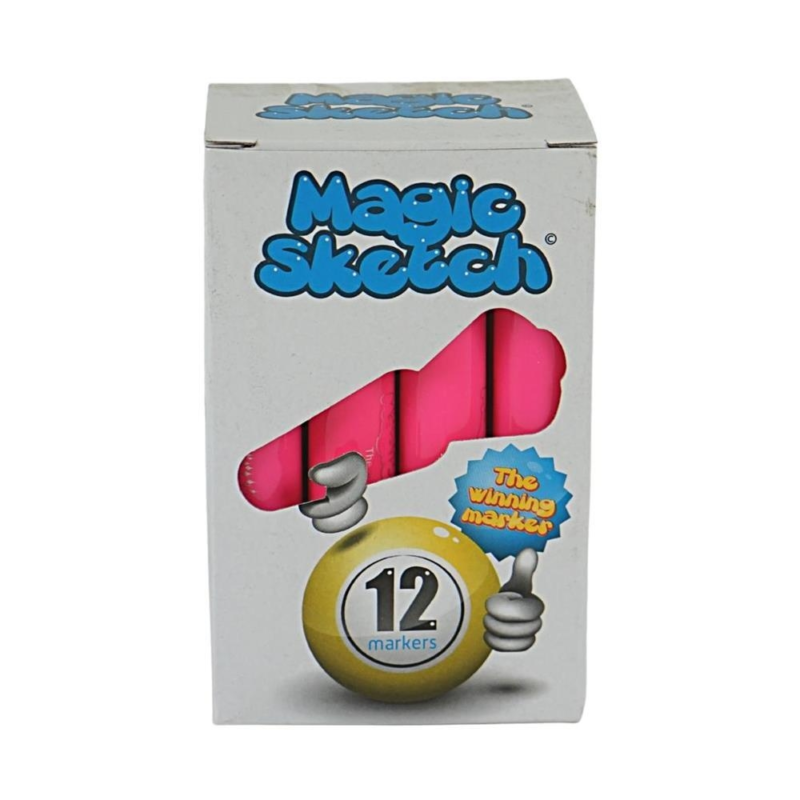 402085 Magic Sketch Stiften roze met geur 12 cm set van 12