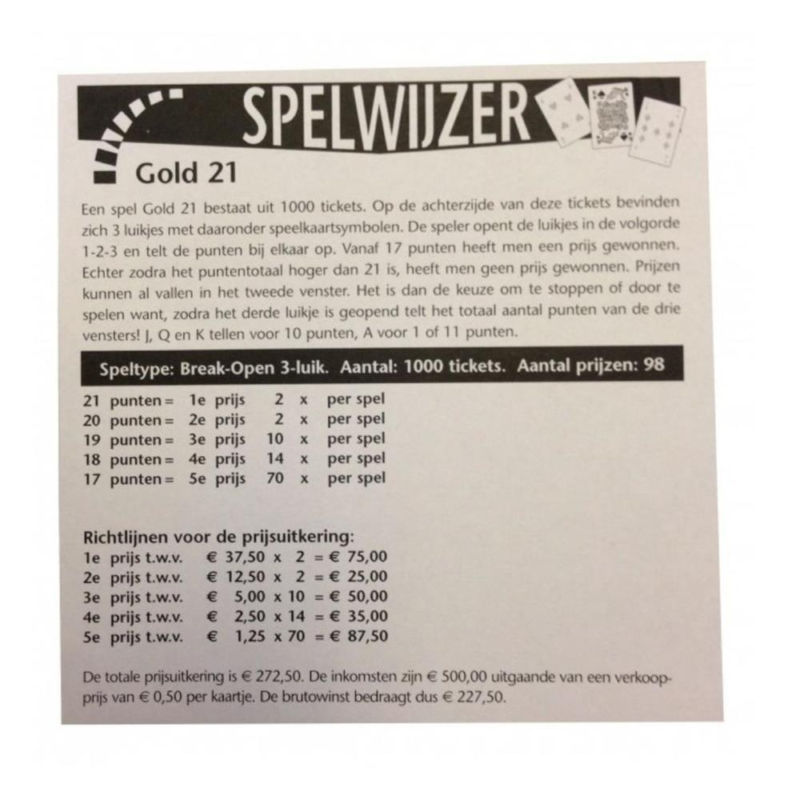 400372 Gold 21 spel 20 cm