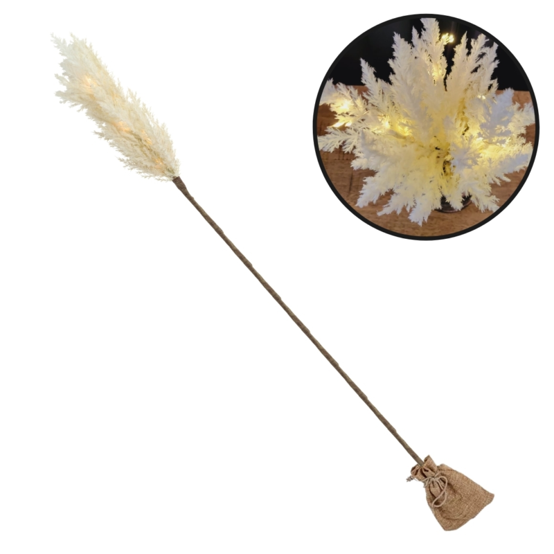 Countryfield Kunsttak Astilbe LED op batterij crème 90 cm