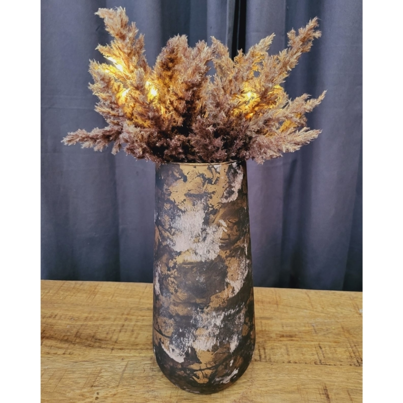 Countryfield Kunsttak Astilbe boeket LED op batterij donkerbruin 37 cm