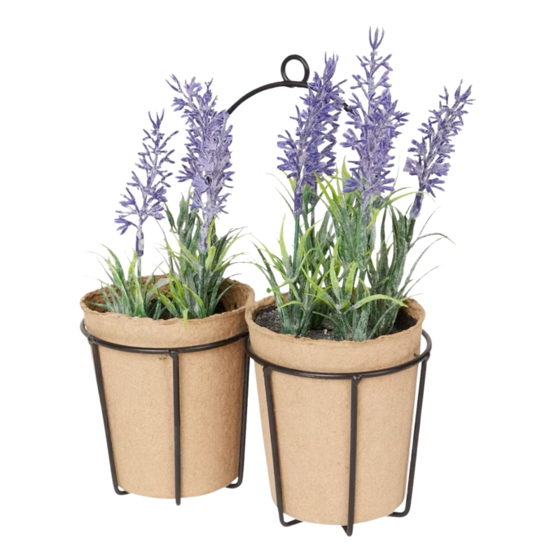 Kunstplant Lavendel in hanger 22 cm
