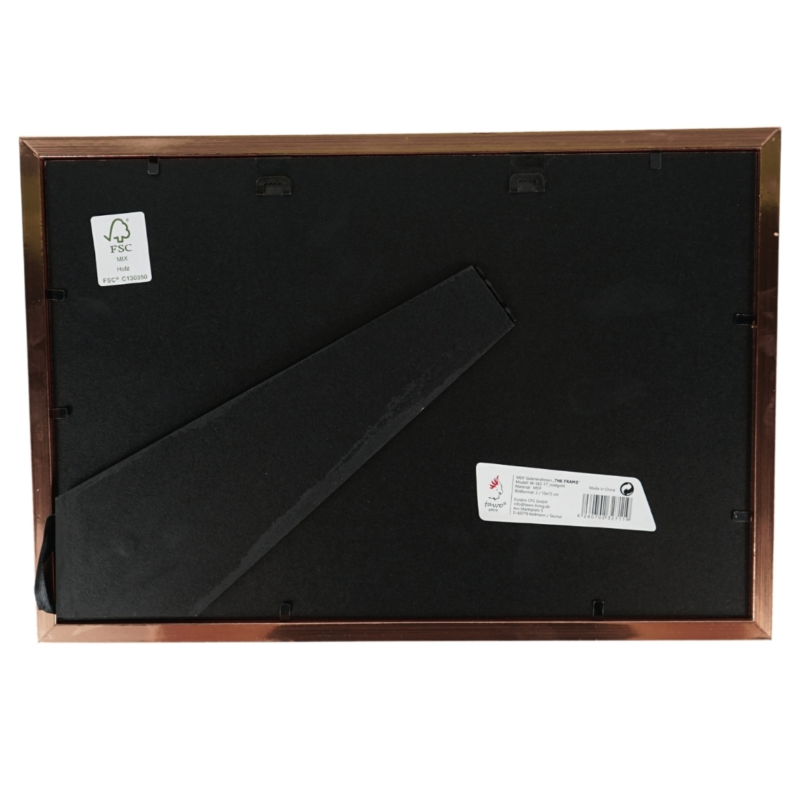 Fotolijst 2 fotos passe-partout rose goudkleurig 10 x 15 cm