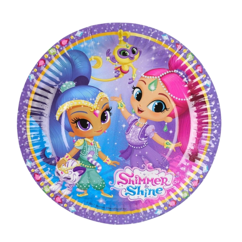 Einwegteller Shimmer & Shine Papier 8 Stück