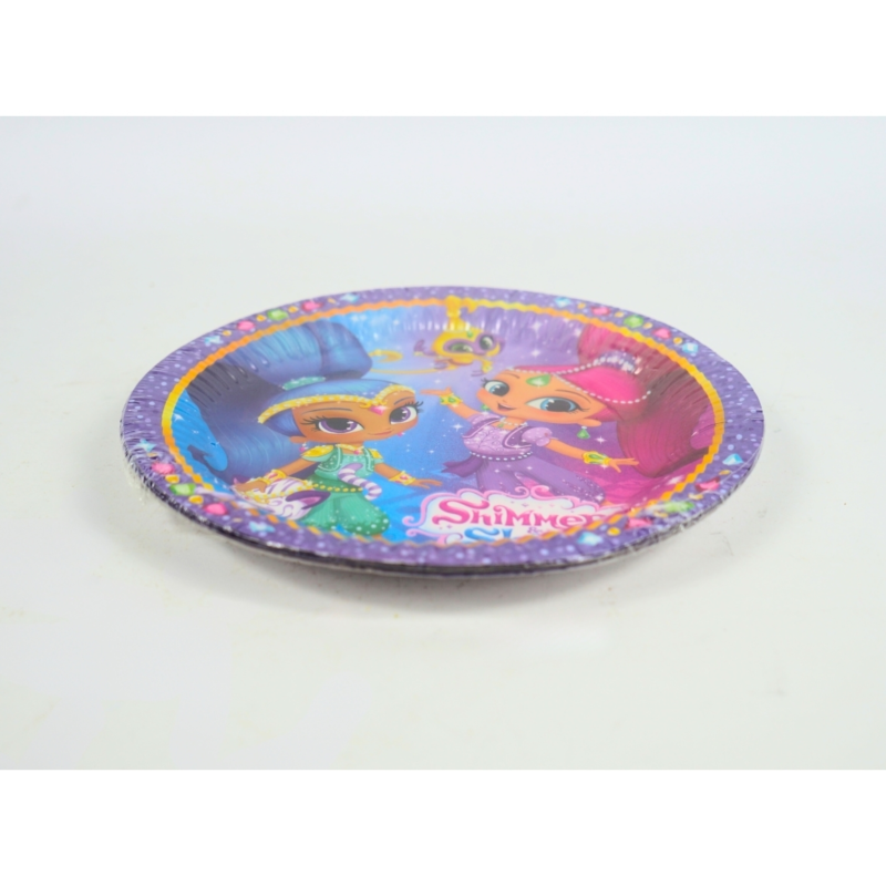 Einwegteller Shimmer & Shine Papier 8 Stück