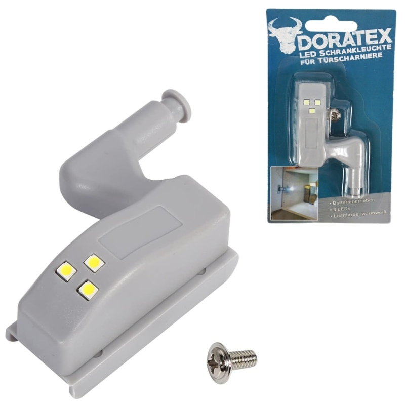Kast scharnier verlichting LED op batterij 6,8 cm