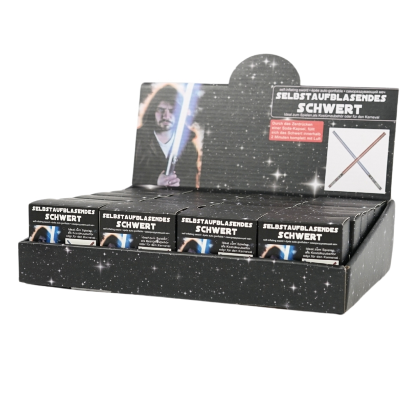 Folieballon zwaard zelfopblazend 95 cm 2 assorti