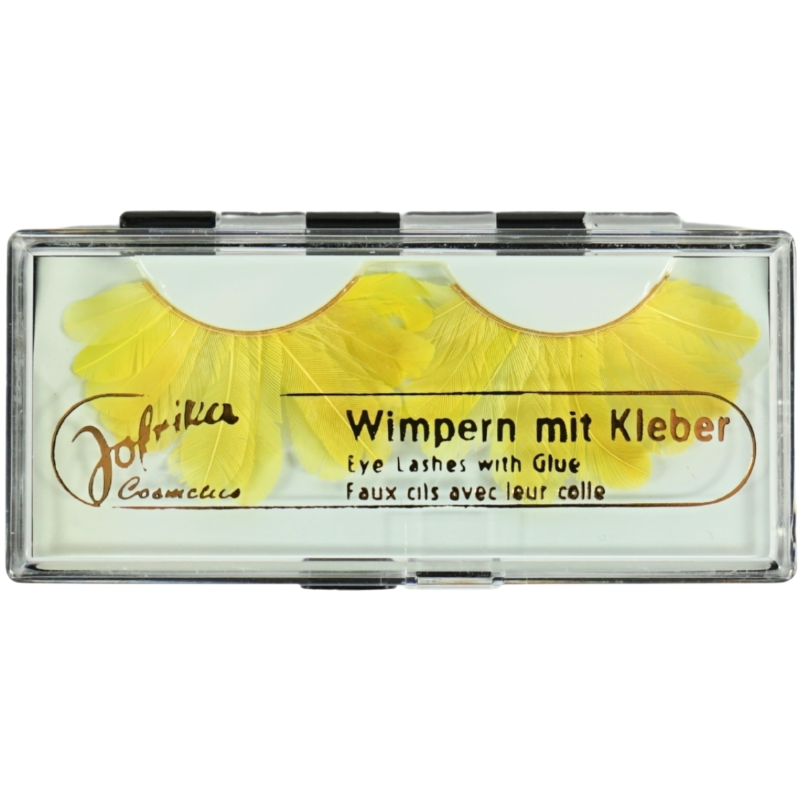 Jofrika cosmetics künstliche Wimpern Federn gelb 9,5 cm B-Wahl VE180