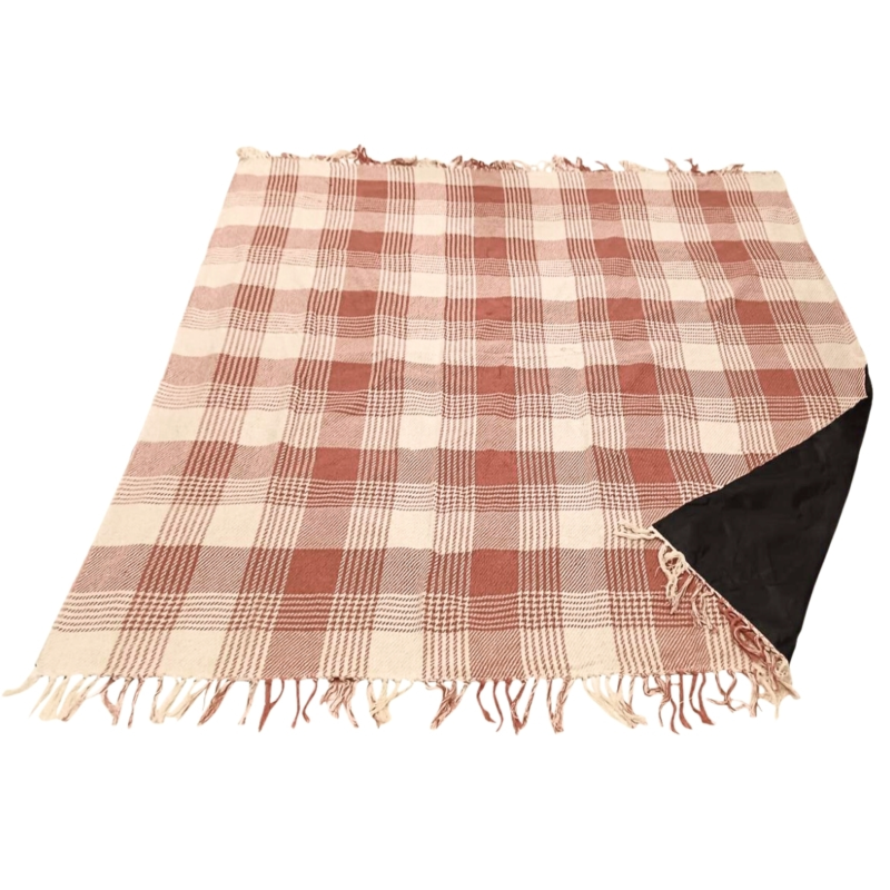 Take a Plaid polyback picknickplaid roest/wit 160 x 160 cm