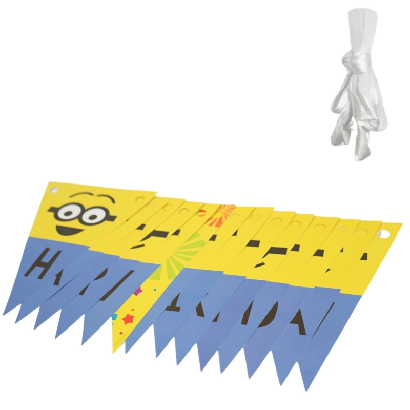 Despicable Me Minions vlaggenlijn Happy birthday 3,3 m