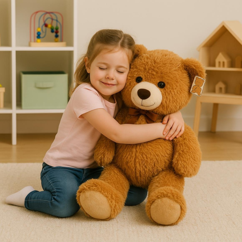Teddybeer knuffel met strik XL 90 cm 3 assorti