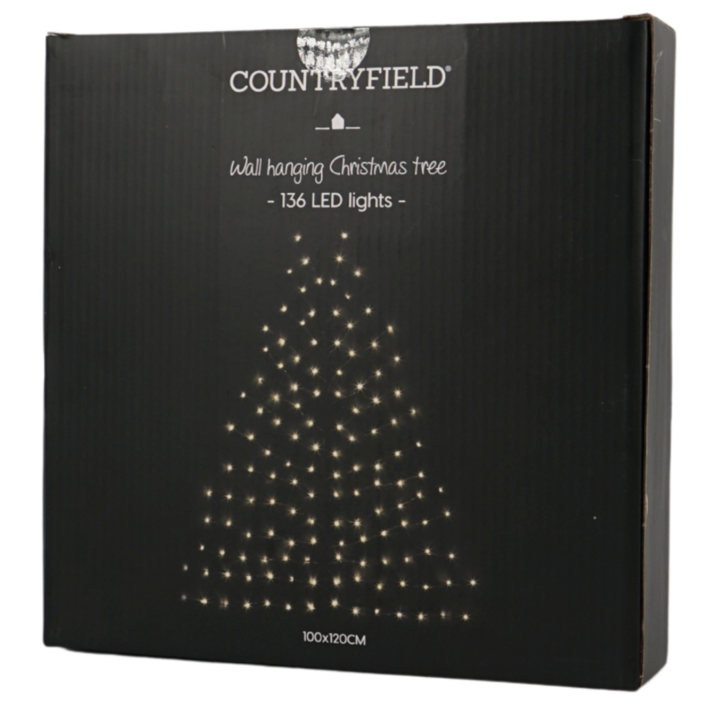 Countryfield wanddecoratie kerstboom Ziggy LED 120 cm