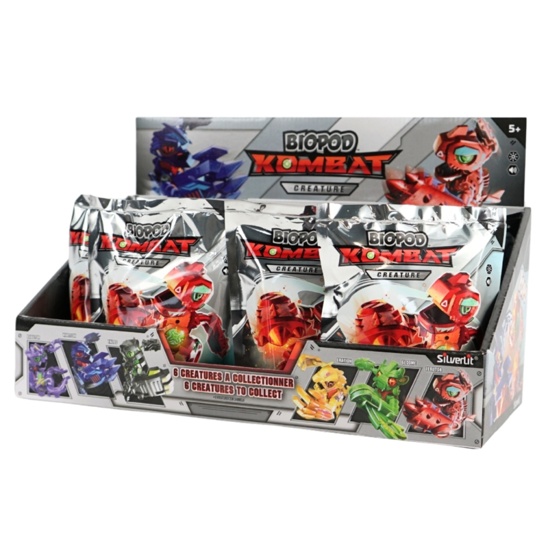 Biopod Kombat actiefiguur met geluid en lichteffect 9 cm 6 assorti