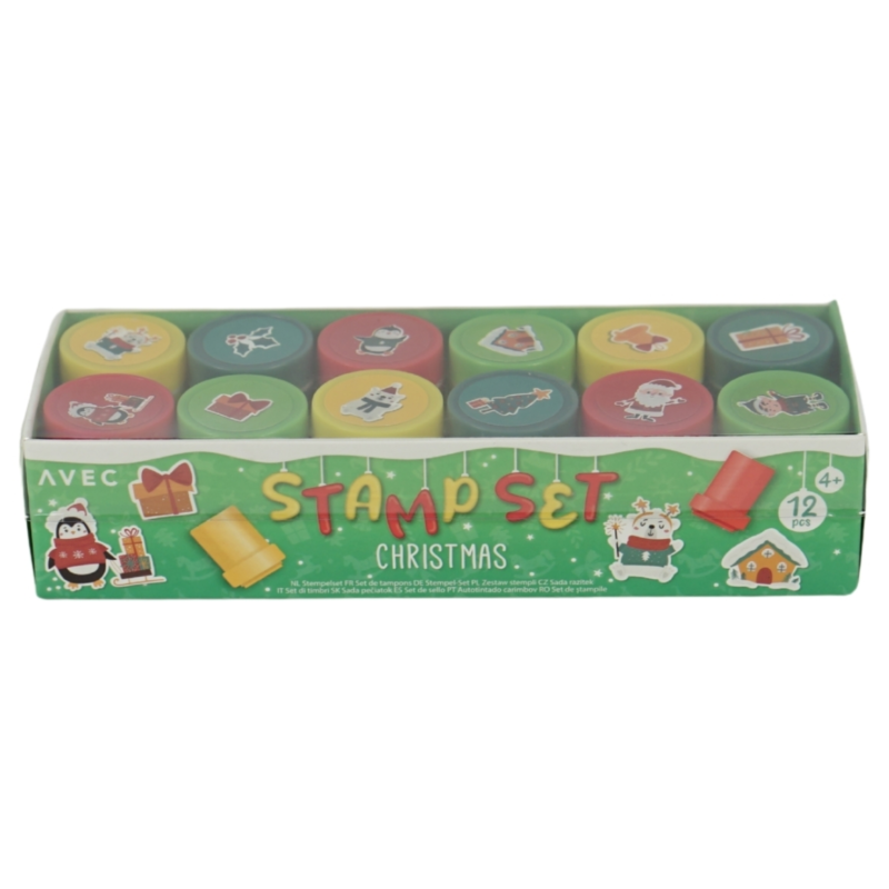 Stempel Christmas 4 assorti set van 12