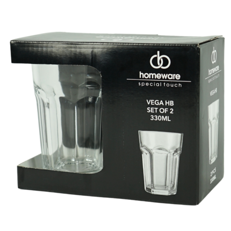 Homeware drinkglas Vega 330 ml 2 stuks