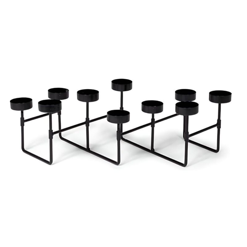 SENZA theelichthouder harmonica zwart 57 cm