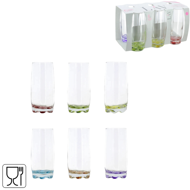 Novastyl drinkglazen gekleurd glas 39 CL