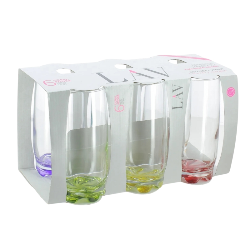 Novastyl drinkglazen gekleurd glas 39 CL