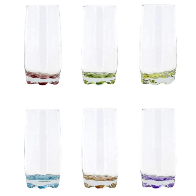 Novastyl drinkglazen gekleurd glas 39 CL