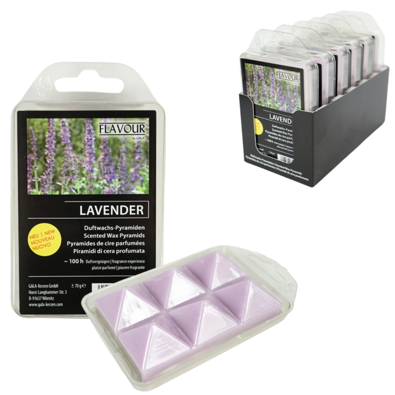 Gala Waxmelts Pyramide Lavendel 6 stuks
