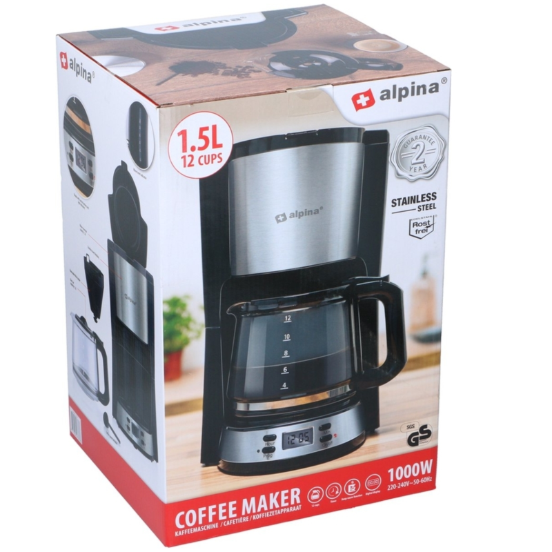 Alpina koffiezetapparaat 1,5 l 1000W