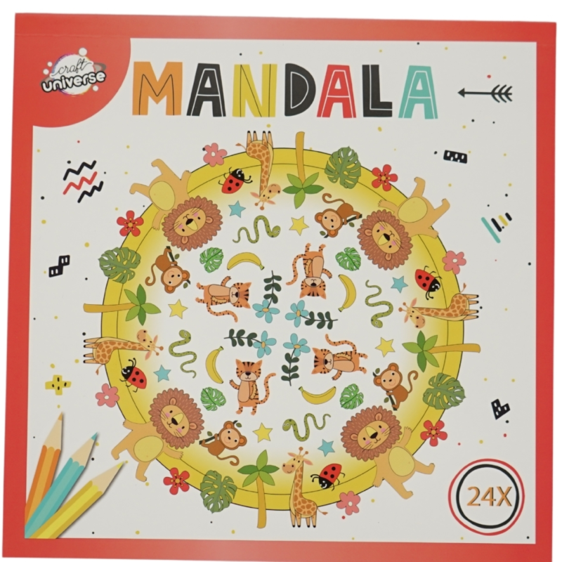 Kleurboek mandala 4 assorti