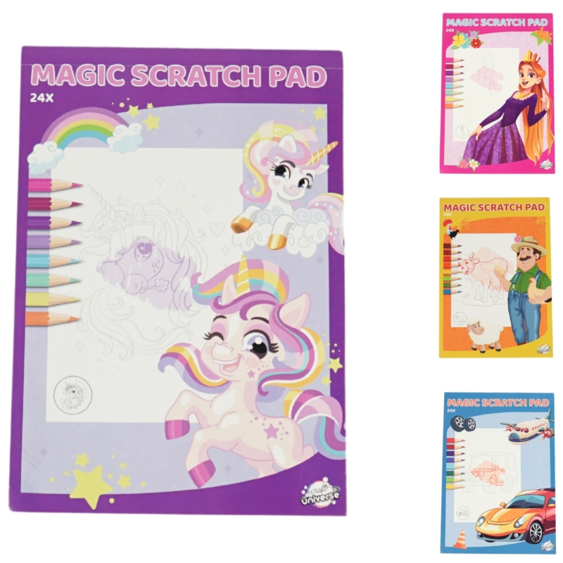 Craft Universe kratz-malbuch A5 4-fach assortiert