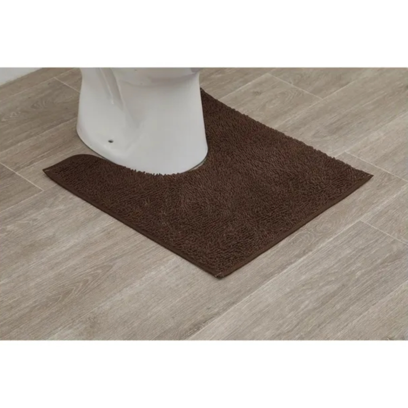 WC mat bruin polyester 45 x 50 cm