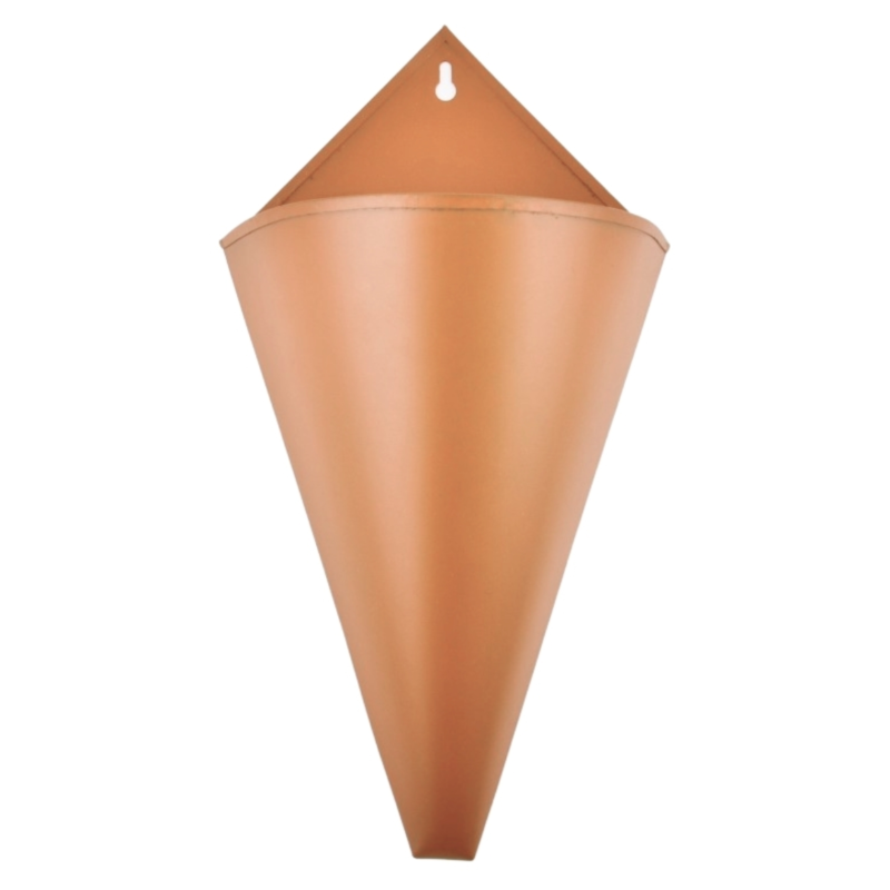 Blumentopf Wandanhänger Puntzak Metall rostbraun 28 cm