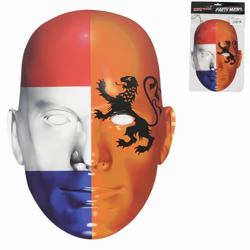 Mask-arade Nederlandse vlag masker 28,5 cm