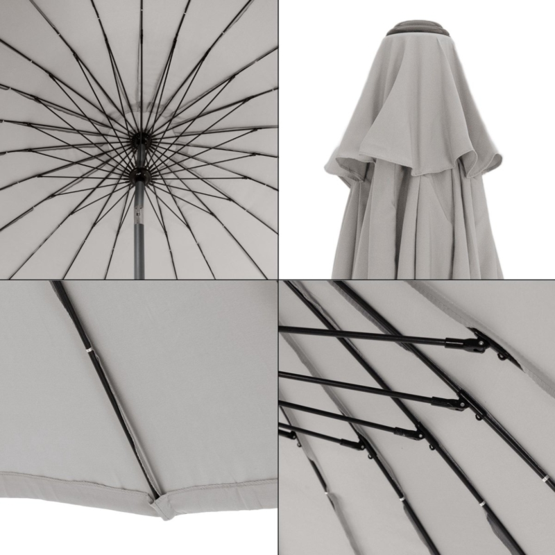 Ambiance parasol creme 300 cm