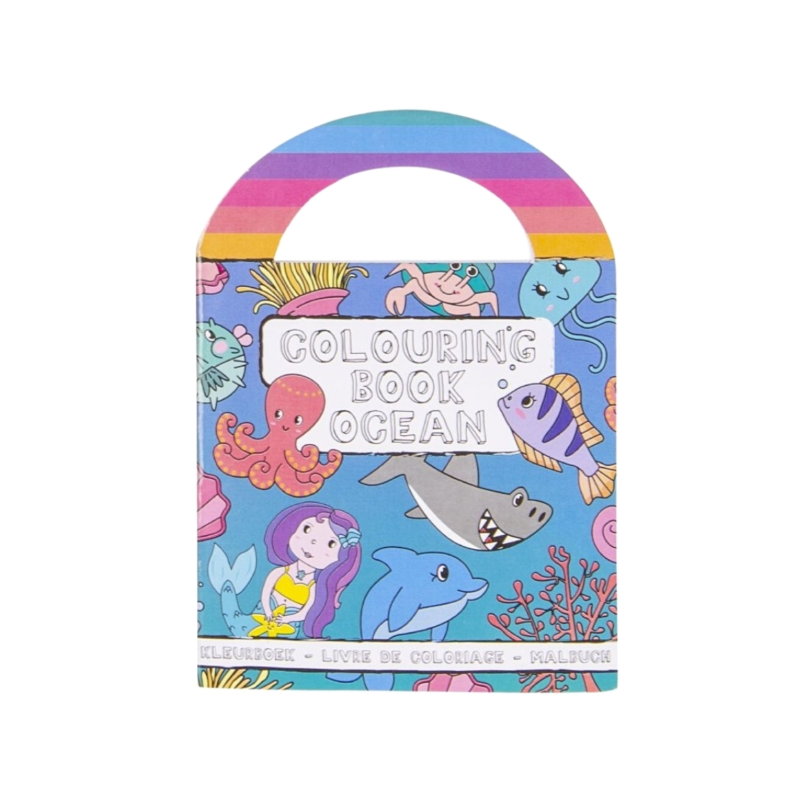 Kleurboek met stickers Zeedieren 13 cm