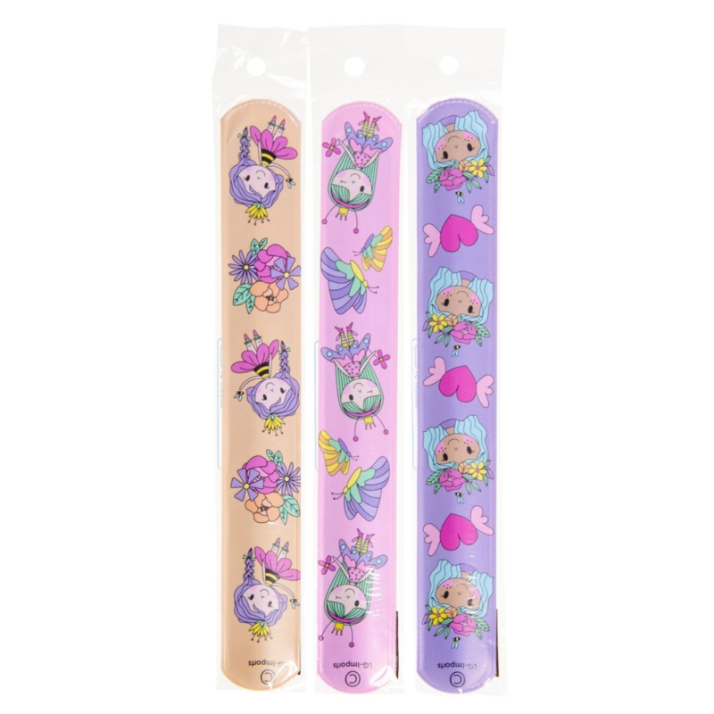 Klaparmband prinses 22 cm 3 assorti