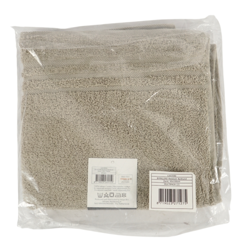 Byrklund badhanddoek bruin 50 x 100 cm