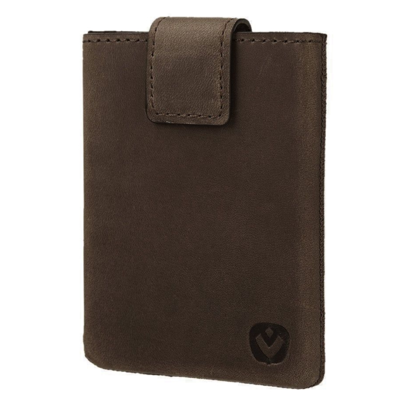 Valenta card case Pocket Premium donkerbruin leer