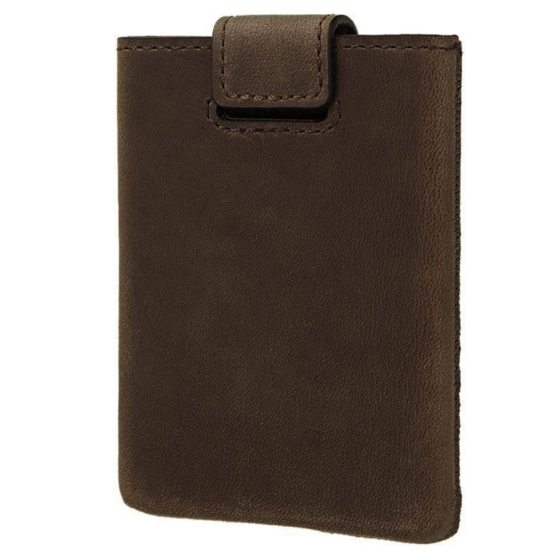 Valenta card case Pocket Premium donkerbruin leer